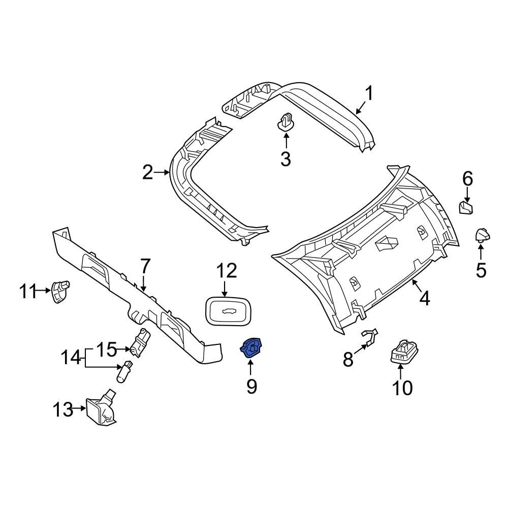 MercedesBenz OE 0999910470 Liftgate Pull Handle Clip