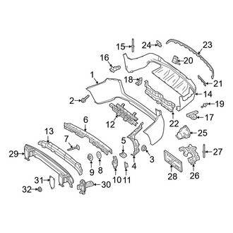 Mercedes-Benz OE - Rear Bumper - Bumper & Components (With AMG Package), (4Matic)