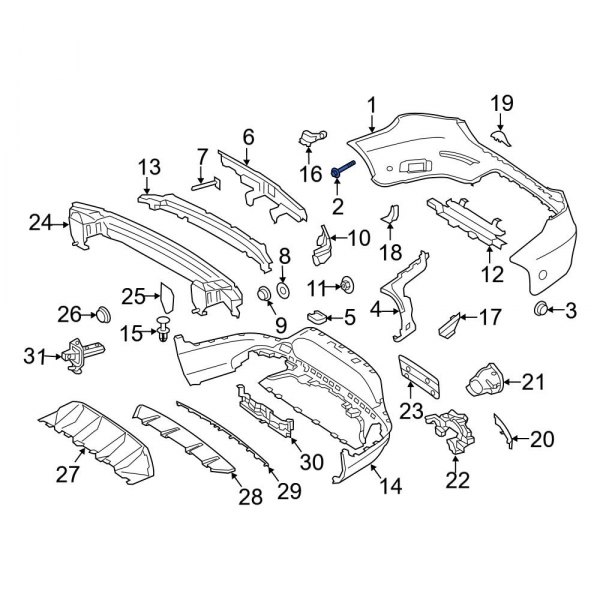 Mercedes-benz Oe 000000000543 - Upper Bumper Cover Screw