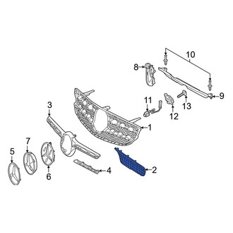 Mercedes-Benz OE - Front Right Grille Molding