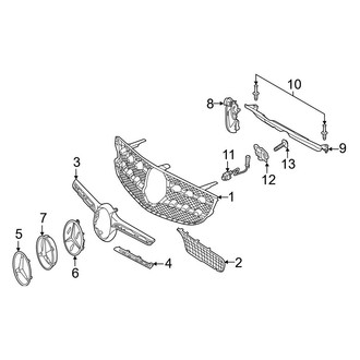 Mercedes-Benz OE - Front Bumper & Grille - Grille & Components (W/O AMG Package), (4Matic)