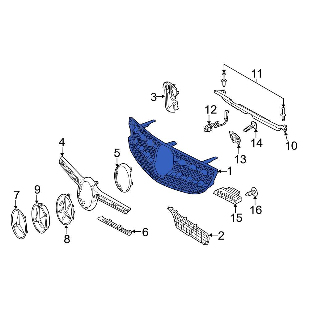 Mercedes Benz Oe 2538851404 Front Lower Bumper Cover