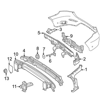 Mercedes-Benz OE - Rear Bumper - Bumper & Components (W/O AMG Package, Structure & Mounting), (4Matic)