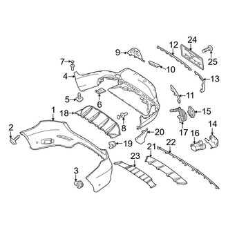 Mercedes-Benz OE - Rear Bumper - Bumper & Components (Bumper Cover & Trim)