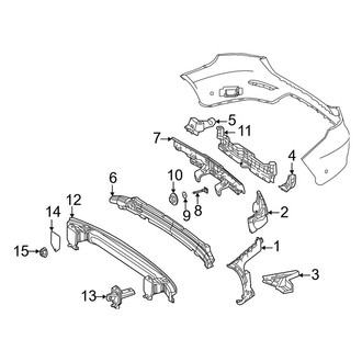 Mercedes-Benz OE - Rear Bumper - Bumper & Components (Structure & Mounting), (4Matic)