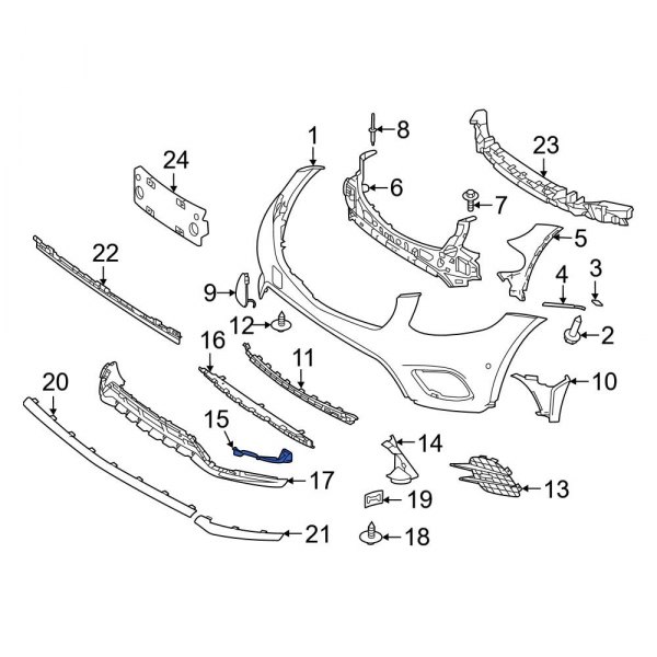 Bumper Cover Support Rail Bracket