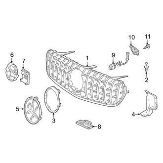 Mercedes-Benz OE - Front Bumper & Grille - Grille & Components (With AMG Package)