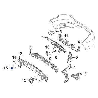 Mercedes-Benz OE - Bumper Impact Bar Nut