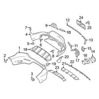 Mercedes-Benz OE - Rear Bumper - Bumper & Components (Bumper Cover & Trim), (Sport Utility Coupe 253.364 Body Code / 253.384 Body Code)