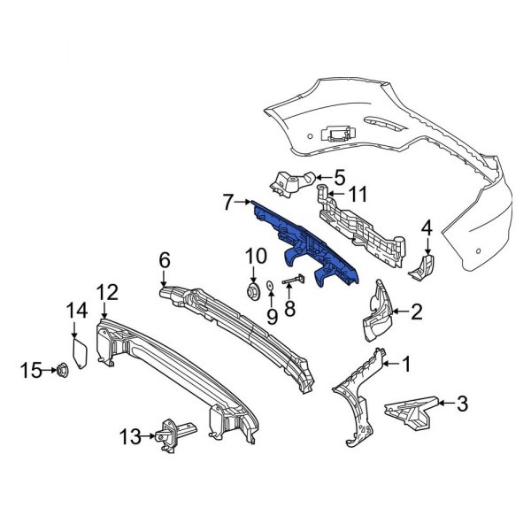 Bumper Cover Support Rail