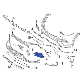 Mercedes-Benz OE - Front Upper Grille