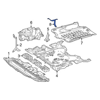 Mercedes-Benz OE - Left Floor Pan Splash Shield Bracket