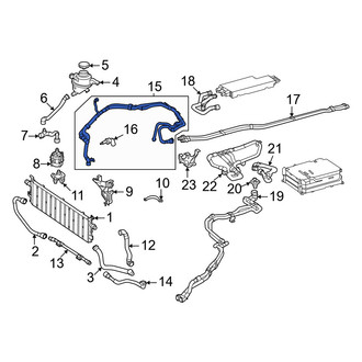 Mercedes-Benz OE - Front Upper Drive Motor Battery Pack Coolant Hose