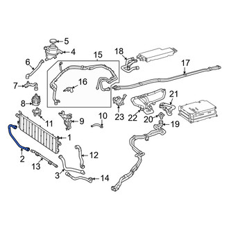 Mercedes-Benz OE - Front Right Drive Motor Battery Pack Coolant Hose