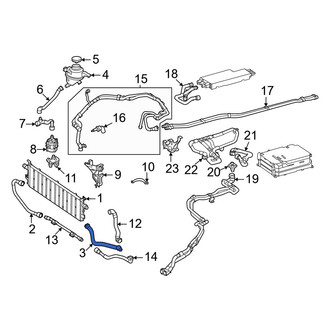 Mercedes-Benz OE - Left Drive Motor Battery Pack Coolant Hose