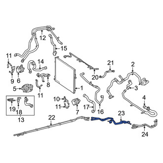 Mercedes-Benz OE - Center Drive Motor Battery Pack Coolant Hose