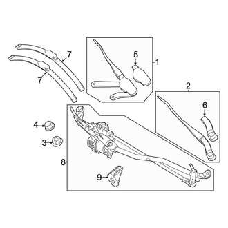 Mercedes-Benz OE - Windshield - Wiper Components (Sport Utility Coupe 254.380 Body Code)