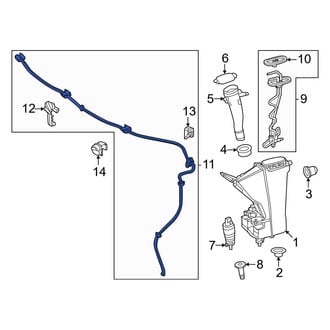 Mercedes-Benz OE - Front Windshield Washer Hose