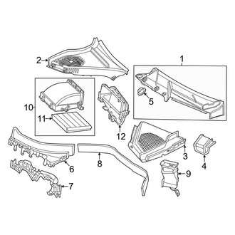 Mercedes-Benz OE - Cowl (Cowl Grille & Components), (Sport Utility Coupe)