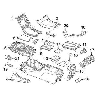 Mercedes-Benz OE - Console (Sport Utility Coupe 254.347 Body Code / 254.380 Body Code / 254.387 Body Code)