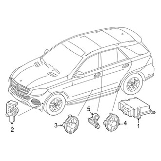 Mercedes-Benz OE - Restraint Systems - Air Bag Components (Modules and Sensors), (Sport Utility Coupe 254.347 Body Code / 254.380 Body Code / 254.387 Body Code)