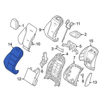 Mercedes-Benz OE - Front Left Seat Back Cushion Cover