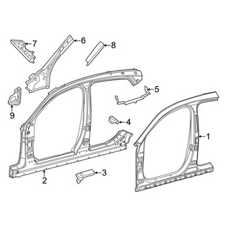 Mercedes-Benz OE - Pillars, Rocker & Floor - Aperture Panel (Sport Utility Coupe 254.347 Body Code / 254.380 Body Code / 254.387 Body Code)