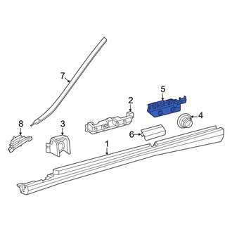 Mercedes-Benz OE - Left Rocker Panel Molding Bracket