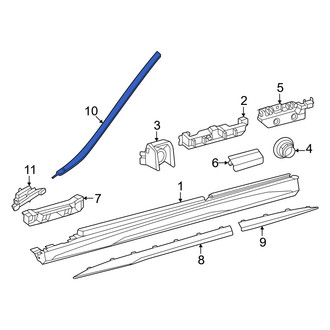Mercedes-Benz OE - Right Windshield Molding