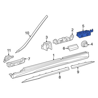 Mercedes-Benz OE - Left Rocker Panel Molding Bracket