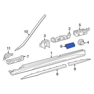 Mercedes-Benz OE - Right Rocker Panel Molding Cap