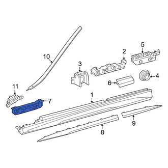 Mercedes-Benz OE - Left Rocker Panel Molding Bracket