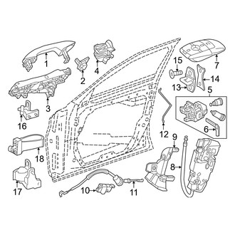 Mercedes-Benz OE - Front Door - Lock & Hardware (Sport Utility Coupe 254.347 Body Code)
