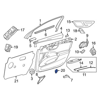Mercedes-Benz OE - Front Lower Door Switch Trim Panel