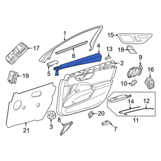 Mercedes-Benz OE - Rear Right Upper Inner Door Interior Trim Panel