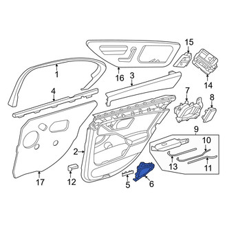 Mercedes-Benz OE - Rear Left Speaker Cover