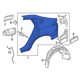 Mercedes-Benz OE - Rear Left Outer Quarter Panel
