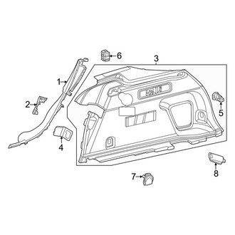 Mercedes-Benz OE - Quarter Panel - Interior Trim (Side Trim), (Sport Utility Coupe 254.380 Body Code)
