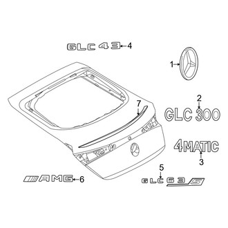 Mercedes-Benz OE - Lift Gate - Exterior Trim (Sport Utility Coupe 254.347 Body Code)
