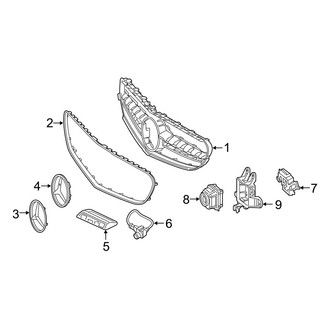 Mercedes-Benz OE - Front Bumper & Grille - Grille & Components (Convertible / Coupe)
