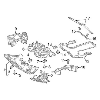 Mercedes-Benz OE - Radiator Support - Splash Shields (Convertible / Coupe)