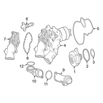 Mercedes-Benz OE - Cooling - Water Pump (Convertible / Coupe 4.0L)