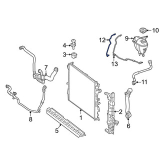 Mercedes-Benz OE - Right Engine Coolant Overflow Hose