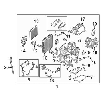Mercedes-Benz OE - Air Conditioner & Heater - Evaporator & Heater Components (Convertible / Coupe)