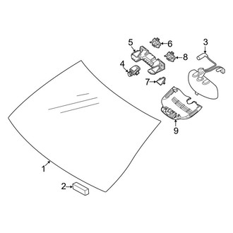 Mercedes-Benz OE - Windshield - Glass (Convertible)