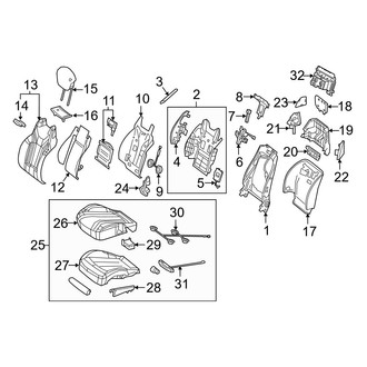 Mercedes-Benz OE - Seats & Tracks - Passenger Seat Components