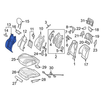Mercedes-Benz OE - Front Left Seat Back Cushion Cover