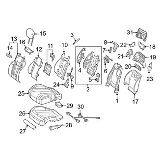 Mercedes-Benz OE - Seats & Tracks - Driver Seat Components
