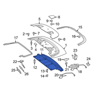 Mercedes-Benz OE - Inner Convertible Top Stowage Compartment Lid