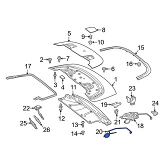 Mercedes-Benz OE - Left Convertible Top Cable